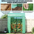 Outsunny Tomatengewächshaus Foliengewächshaus mit Rolltor Netzfenster Bogendach 170 x 68 x 200 cm Stabil Treibhaus mit PE-Folie Erdhaken Tomatenhaus Gewächshaus für Garten, Balkon, Terrasse Grün - Thumbnail 8
