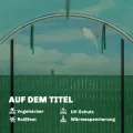 Outsunny Gewächshaus 3 x 2 x 2 m Foliengewächshaus mit Rollbar 2 Reißverschlusstür & 6 Netzfenster Stützstangen Verlängerte Kanten, UV-beständig Folientunnel, Winterfest Tomatenhaus, Grün - Thumbnail 4