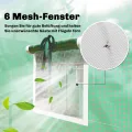 Outsunny Gewächshaus 3 x 2 x 2 m Foliengewächshaus mit Rollbar 2 Reißverschlusstür & 6 Netzfenster Stützstangen Verlängerte Kanten, UV-beständig Folientunnel, Winterfest Tomatenhaus, Grün - Thumbnail 6
