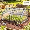 Outsunny Gewächshaus mit Reißverschlussfenster, Winterfest Foliengewächshaus aus Stahl, Treibhaus für Balkon, Garten, 180 x 90 x 90 cm, Tomatenhaus für Tomaten, Gemüse, Blumen, Transparent – Bild 2