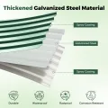 Metall Hochbeet 240x120x60 cm, Pflanzenbeet aus Robustem Verzinktem Stahl mit Schutznetz & Unkrautvlies, Extra Breit & Stabil, Ideal für Gemüse,Kräuter, Blumen,Inkl. Montagewerkzeug & Handschuhe,Grün - Thumbnail 3
