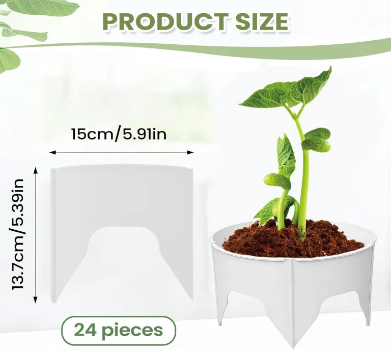 Générique Pflanzring – ABS 5,91 x 5,39 Zoll | kreisförmige Ringe, wiederverwendbar, tiefe Bewässerung, Schutz für den Garten für Tomaten, Paprika, Blumen, Sträucher, Gemüsegärten, Höfe & Gewächshäuser – Bild 8