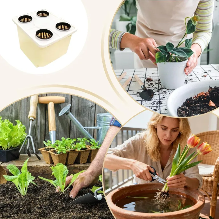 Gewächshaus Substratloser Anbaueimer - Hydroponischer Gartenpflanzkübel Passend | Hydroponischer Wachstumsbehälter Mit Wasserstandsanzeige | Zum Innenbereich, Fensterbank, Balkon, Tomate, Gurke Und Ob – Bild 7