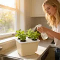 Gewächshaus Substratloser Anbaueimer - Hydroponischer Gartenpflanzkübel Passend | Hydroponischer Wachstumsbehälter Mit Wasserstandsanzeige | Zum Innenbereich, Fensterbank, Balkon, Tomate, Gurke Und Ob - Thumbnail 3