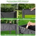 Hochbeet 120x44x70cm, Metall Hochbeet mit Rollen & Griff, 3 Haken & Vlieseinlage, Für Gemüse Blumen Kräuter, Garten Balkon Terrasse, Schwarz | 3 Haken und Vliesfutter, für den Außenbereich, für Gemüse, Blumen, Kräuter, Garten, Balkon, Terrasse - Thumbnail 6
