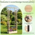 COSTWAY Blumenkasten mit Rankgitter, Pflanzkasten mit Rankhilfe & hängendem Dach, Hochbeet für Kletterpflanzen & hängende Körbe, Sichtschutz Pflanzkübel, für Garten Hof Terrasse (110x35x227 cm,Natur) - Thumbnail 5