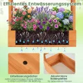 COSTWAY Blumenkasten mit Rankgitter, Pflanzkasten mit Rankhilfe & hängendem Dach, Hochbeet für Kletterpflanzen & hängende Körbe, Sichtschutz Pflanzkübel, für Garten Hof Terrasse (110x35x227 cm,Orange) - Thumbnail 4