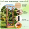 COSTWAY Blumenkasten mit Rankgitter, Pflanzkasten mit Rankhilfe & hängendem Dach, Hochbeet für Kletterpflanzen & hängende Körbe, Sichtschutz Pflanzkübel, für Garten Hof Terrasse (110x35x227 cm,Orange) - Thumbnail 5
