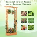 COSTWAY Blumenkasten mit Rankgitter, Pflanzkasten mit Rankhilfe & hängendem Dach, Hochbeet für Kletterpflanzen & hängende Körbe, Sichtschutz Pflanzkübel, für Garten Hof Terrasse (110x35x227 cm,Orange) - Thumbnail 6