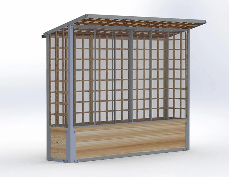 Easyfit Tomatenhaus aus Aluminium & Lärchenholz inkl. Pflanztröge – Stabiles Tomatengewächshaus mit Schiebetüren & UV-Schutz – Witterungsbeständig & Langlebig – Made in Austria 25-50-20 - Bild 1
