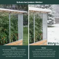 Easyfit Tomatenhaus aus Aluminium & Lärchenholz inkl. Pflanztröge – Stabiles Tomatengewächshaus mit Schiebetüren & UV-Schutz – Witterungsbeständig & Langlebig – Made in Austria 25-50-20 - Thumbnail 3