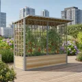 Easyfit Tomatenhaus aus Aluminium & Lärchenholz inkl. Pflanztröge – Stabiles Tomatengewächshaus mit Schiebetüren & UV-Schutz – Witterungsbeständig & Langlebig – Made in Austria 25-50-20 - Thumbnail 9