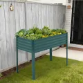 Hochbeet Metall 120x60x90cm, Rechteckiges Pflanzbeet Kräuterbeet Blumenkasten Für Terrasse Garten Balkon, Rostfreies Gemüsebeet Für Kräuter Blumen, Robuster Gartenbeet Set, Einfacher Aufbau, Grau - Thumbnail 7