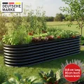 BRAST Hochbeet Metall Julia | 160x80x80-400x80x80cm | viele Modelle | extra viel Zubehör | Stahl rostfrei & verzinkt | wetterfest ovale Form | für Gemüse Obst Kräuter & Blumen | 240x80x80cm Schwarz - Thumbnail 2