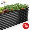 BRAST Hochbeet Metall Julia | 160x80x80-400x80x80cm | viele Modelle | extra viel Zubehör | Stahl rostfrei & verzinkt | wetterfest ovale Form | für Gemüse Obst Kräuter & Blumen | 240x80x80cm Schwarz - Thumbnail 3
