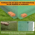 Foliengewächshaus 300x400x200CM 140g/㎡ Grün,Foliengewächshäuser Tomatenhaus mit Tür & 4 Fenstern,Gewächshaus Winterfest für Garten Aufzucht Gemüse Obst Blumen - Thumbnail 4
