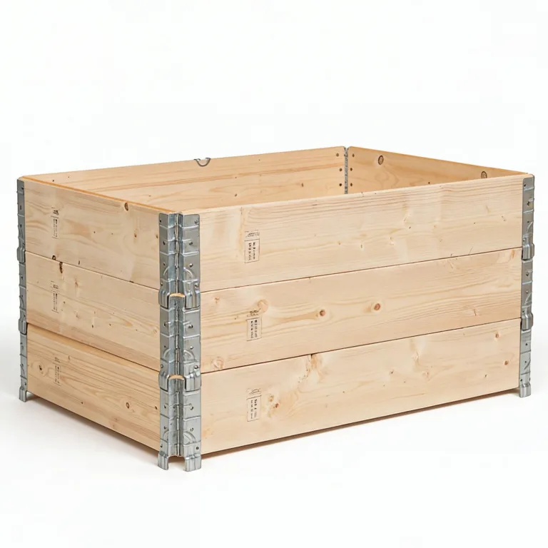 Krog® Hochbeet Holz 120x80x60 cm aus stabilem Palettenrahmen – stapelbares Hochbeete-Kit für Garten – ideal als Gemüsebeet, Kräuterbeet oder erweiterbar zum Hochbeet mit Frühbeetaufsatz – Bild 1