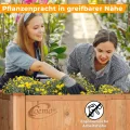 Coemo Hochbeet Holz 120 x 40 × 90 cm mit Ablageboden – Pflanztrog & Frühbeet für Balkon, Terrasse & Garten – Kräuterhochbeet mit Pflanzvlies – auch als Sichtschutz nutzbar - Thumbnail 4