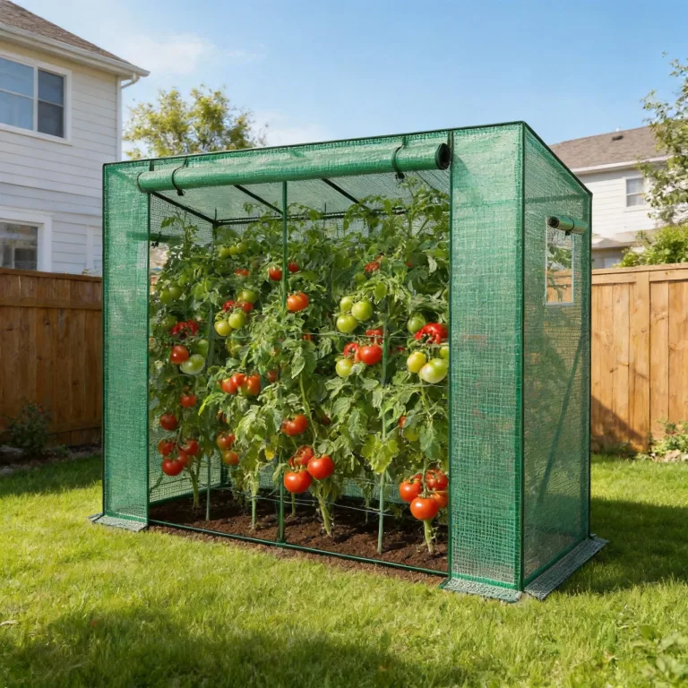 YRHome Schrägdach Gewächshau 200 x 80 x 150 cm Mit Tür & Aufrollbare Fenster Atmungsaktives Gewächshaus,Verzinktem Stahl Rohre Tomatenhaus UV-Schutz für Gemüse,Grün – Bild 9