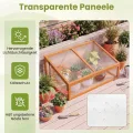 GYMAX Frühbeet Holz, Frühbeetaufsatz mit klappbares Dach, Fruhbeet Gewachshaus, Frühbeetkasten Aufsatz, Pflanzkasten für Balkon & Terrasse, 94 x 63 x 40 cm (Orange) - Thumbnail 5