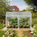 TOOLPORT Tomaten Foliengewächshaus 1x3 m PE 180 g/m² UV stabilisiert Folientunnel mit Stahlrahmen 2 m Stehhöhe Garten Gewächshaus Weiß - Thumbnail 2