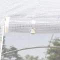 TOOLPORT Tomaten Foliengewächshaus 1x3 m PE 180 g/m² UV stabilisiert Folientunnel mit Stahlrahmen 2 m Stehhöhe Garten Gewächshaus Weiß - Thumbnail 6