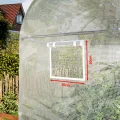 TOOLPORT Tomaten Foliengewächshaus 1x3 m PE 180 g/m² UV stabilisiert Folientunnel mit Stahlrahmen 2 m Stehhöhe Garten Gewächshaus Weiß - Thumbnail 8