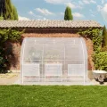TOOLPORT Anlehn Foliengewächshaus 2x3 m PE 180 g/m² UV stabilisiert Gewächshaus mit Stahlrahmen verzinkt Tomatenhaus Treibhaus mit Seitenfenstern - Thumbnail 2