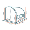 TOOLPORT Anlehn Foliengewächshaus 2x3 m PE 180 g/m² UV stabilisiert Gewächshaus mit Stahlrahmen verzinkt Tomatenhaus Treibhaus mit Seitenfenstern - Thumbnail 3