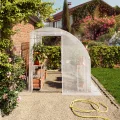 TOOLPORT Anlehn Foliengewächshaus 2x3 m PE 180 g/m² UV stabilisiert Gewächshaus mit Stahlrahmen verzinkt Tomatenhaus Treibhaus mit Seitenfenstern - Thumbnail 4