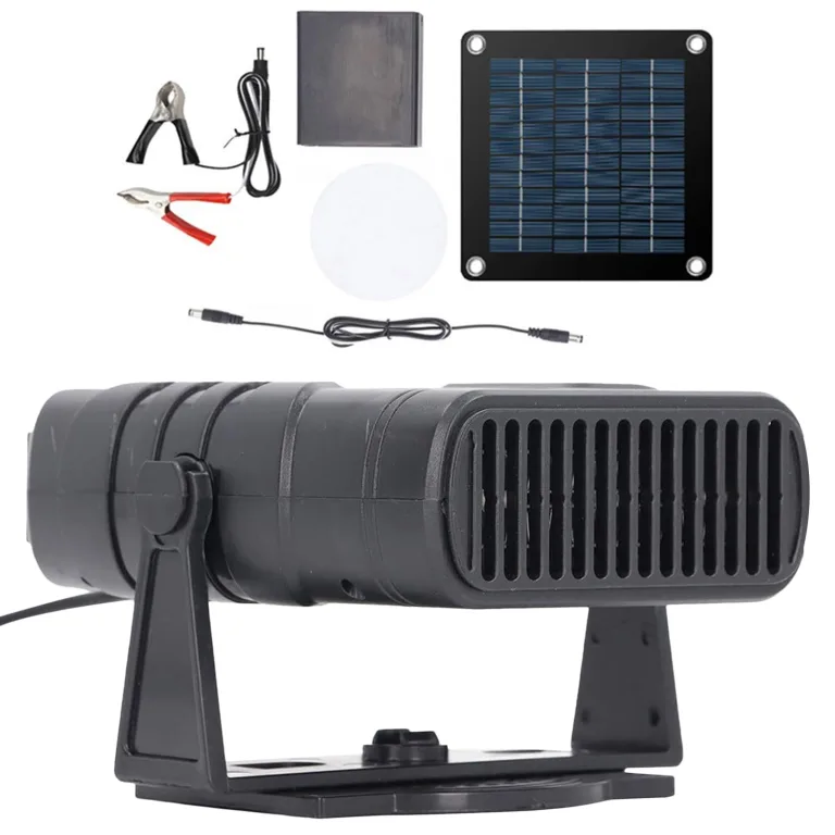 Solarbetriebene Stallheizung | 20W Panel | Chicken Coop Solar Heater for Winter | Sicherer Wärmestrahler für Hühner & Welpen | Überhitzungsschutz Solar-Heizgerät für Outdoor & Gewächshäuser Black – Bild 1