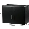 dobar® XL Hochbeet aus Metall mit Unterschrank - erhöhtes Pflanzbeet mit Schneckenrand 125 L - Pflanzkasten mit integriertem Geräteschrank - 107 x 58 x 78 cm - Anthrazit - Thumbnail 2