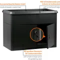 dobar® XL Hochbeet aus Metall mit Unterschrank - erhöhtes Pflanzbeet mit Schneckenrand 125 L - Pflanzkasten mit integriertem Geräteschrank - 107 x 58 x 78 cm - Anthrazit - Thumbnail 3