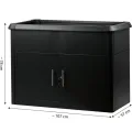 dobar® XL Hochbeet aus Metall mit Unterschrank - erhöhtes Pflanzbeet mit Schneckenrand 125 L - Pflanzkasten mit integriertem Geräteschrank - 107 x 58 x 78 cm - Anthrazit - Thumbnail 6