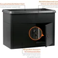 dobar® XL Hochbeet aus Metall mit Unterschrank - erhöhtes Pflanzbeet mit Schneckenrand 125 L - Pflanzkasten mit integriertem Geräteschrank - 107 x 58 x 78 cm - Anthrazit - Thumbnail 7