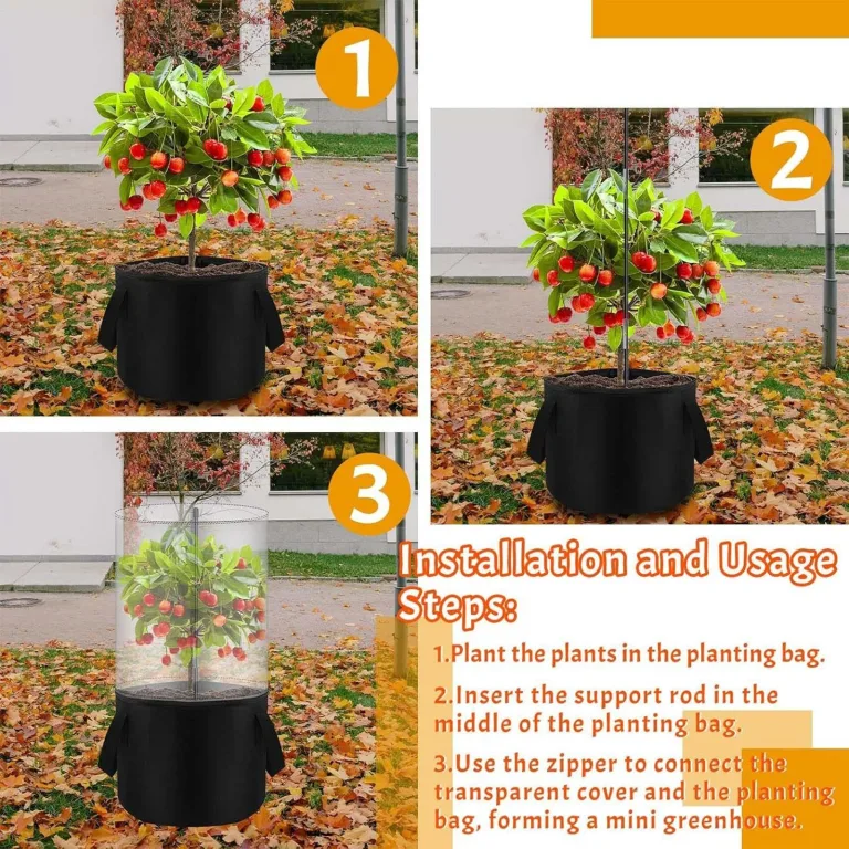 Blumentopf-Frostabdeckung, Mini-Gewächshaus Pflanzenschutz, kältebeständige transparente Abdeckung, einfache Einrichtung, Pflanzenschutz für Sämlinge Kräuter Blumen Indoor Outdoor Garten Balkon – Bild 5