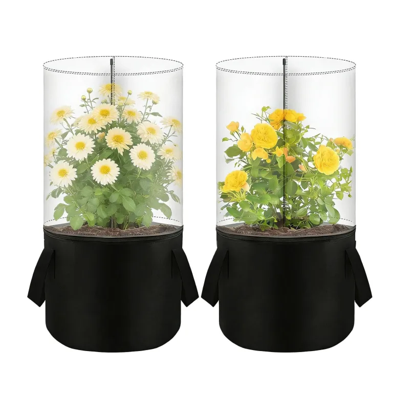 Blumentopf-Frostabdeckung, Mini-Gewächshaus Pflanzenschutz, kältebeständige transparente Abdeckung, einfache Einrichtung, Pflanzenschutz für Sämlinge Kräuter Blumen Indoor Outdoor Garten Balkon – Bild 1