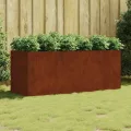 Gecheer Hochbeet 200x80x80 cm Cortenstahl, Wetterfest & Offenem Boden, Gartenbeet Pflanzkasten für Garten Balkon Terrasse Gemüse Kräuter Blumenanbau - Thumbnail 2