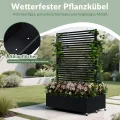 Pflanzkasten aus Metall für den Außenbereich mit Spalier, Hochbeet aus Metall mit Rad, freistehender Sichtschutz-Pflanzkasten für Blumen, Gemüse im Garten, auf der Terrasse, auf dem Balkon - Thumbnail 2