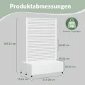 Pflanzkasten aus Metall für den Außenbereich mit Spalier, Hochbeet aus Metall mit Rad, freistehender Sichtschutz-Pflanzkasten für Blumen, Gemüse im Garten, auf der Terrasse, auf dem Balkon - Thumbnail 5
