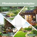 Pflanzkasten aus Metall für den Außenbereich mit Spalier, Hochbeet aus Metall mit Rad, freistehender Sichtschutz-Pflanzkasten für Blumen, Gemüse im Garten, auf der Terrasse, auf dem Balkon - Thumbnail 6