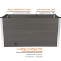 dobar® XXL Hochbeet aus WPC – WPC Pflanzkasten mit Aluminium-Kanten – Großes Gartenbeet mit Bodenkontakt – Pflegeleichtes Holz-Kunststoff Hochbeet 700L – 150x70x75 cm -Anthrazit - Thumbnail 3