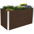 dobar® XXL Hochbeet aus WPC – WPC Pflanzkasten mit Aluminium-Kanten – Großes Gartenbeet mit Bodenkontakt – Pflegeleichtes Holz-Kunststoff Hochbeet 700L – 150x70x75 cm -Anthrazit - Thumbnail 6