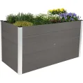 dobar® XXL Hochbeet aus WPC – WPC Pflanzkasten mit Aluminium-Kanten – Großes Gartenbeet mit Bodenkontakt – Pflegeleichtes Holz-Kunststoff Hochbeet 700L – 150x70x75 cm -Anthrazit - Thumbnail 7