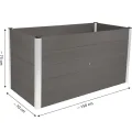 dobar® XXL Hochbeet aus WPC – WPC Pflanzkasten mit Aluminium-Kanten – Großes Gartenbeet mit Bodenkontakt – Pflegeleichtes Holz-Kunststoff Hochbeet 700L – 150x70x75 cm -Anthrazit - Thumbnail 8