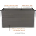 dobar® XXL Hochbeet aus WPC – WPC Pflanzkasten mit Aluminium-Kanten – Großes Gartenbeet mit Bodenkontakt – Pflegeleichtes Holz-Kunststoff Hochbeet 700L – 150x70x75 cm -Anthrazit - Thumbnail 9