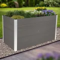 dobar® XXL Hochbeet aus WPC – WPC Pflanzkasten mit Aluminium-Kanten – Großes Gartenbeet mit Bodenkontakt – Pflegeleichtes Holz-Kunststoff Hochbeet 700L – 150x70x75 cm -Anthrazit - Thumbnail 10