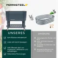 Permasteel Hochbeet Metall mit Rollen für Garten oder Balkon - Pflanzkübel groß außen 101x51x94 cm - Selbstbewässerungssystem, Wasserstandsanzeige und Ablassventil - Für Gemüse, Kräuter oder Blumen - Thumbnail 3