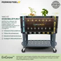 Permasteel Hochbeet Metall mit Rollen für Garten oder Balkon - Pflanzkübel groß außen 101x51x94 cm - Selbstbewässerungssystem, Wasserstandsanzeige und Ablassventil - Für Gemüse, Kräuter oder Blumen - Thumbnail 6