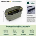 Permasteel Hochbeet Metall mit Rollen für Garten oder Balkon - Pflanzkübel groß außen 57x42x82 cm - Selbstbewässerungssystem, Wasserstandsanzeige und Ablassventil - Für Gemüse, Kräuter oder Blumen - Thumbnail 5